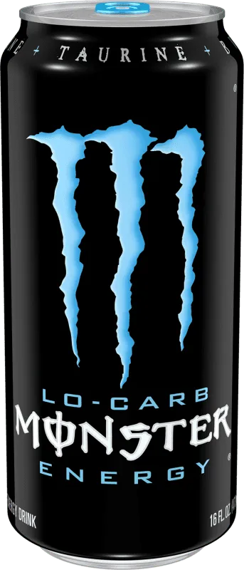 A chilled Monster Energy drink can, perfect for boosting employee productivity in the workplace.